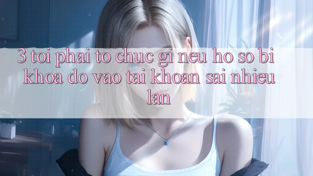 3. Tôi phải tổ chức gì nếu hồ sơ bị khóa do vào tài khoản sai nhiều lần?