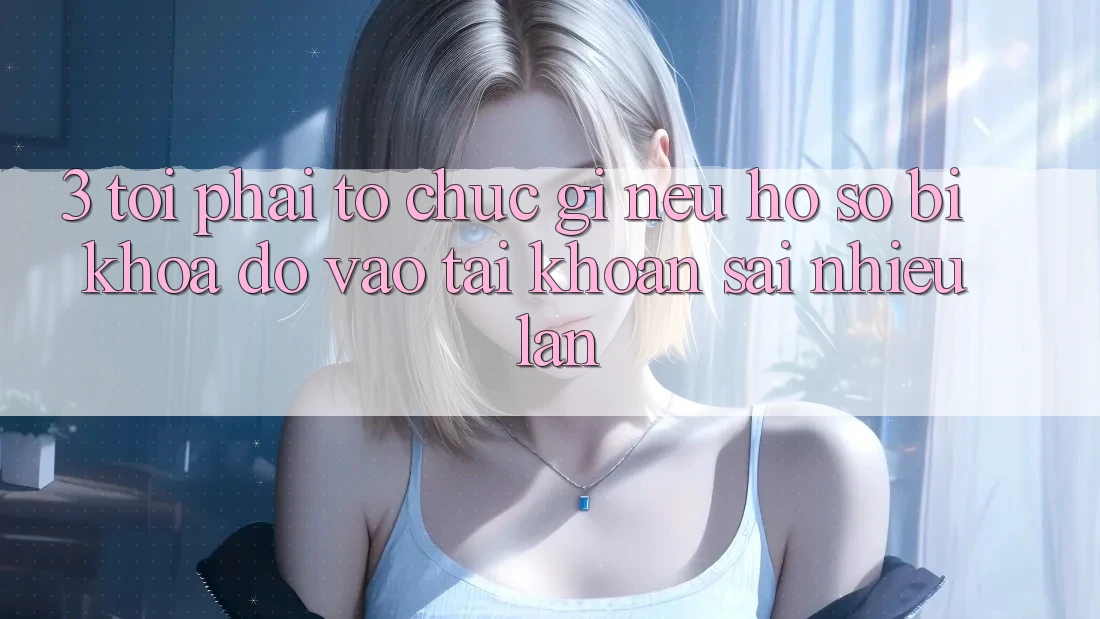 3. Tôi phải tổ chức gì nếu hồ sơ bị khóa do vào tài khoản sai nhiều lần?