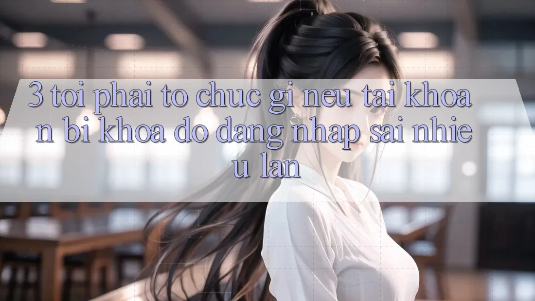 3. Tôi phải tổ chức gì nếu tài khoản bị khóa do đăng nhập sai nhiều lần?