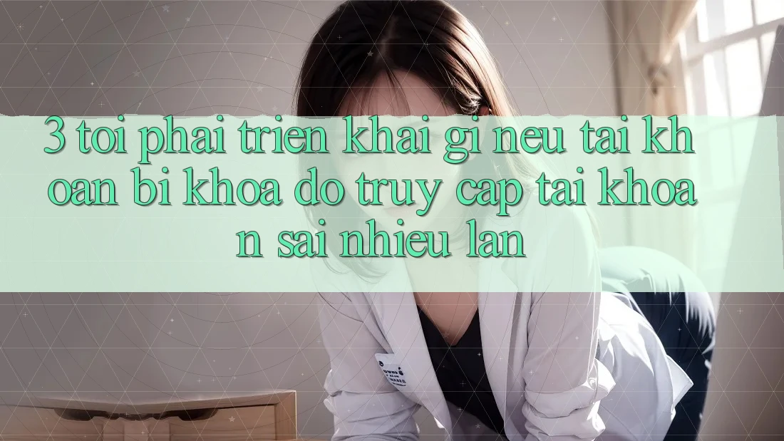 3. Tôi phải triển khai gì nếu tài khoản bị khóa do truy cập tài khoản sai nhiều lần?