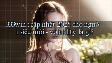 333win cập nhật 2025 cho người siêu mới   volatility là gì
