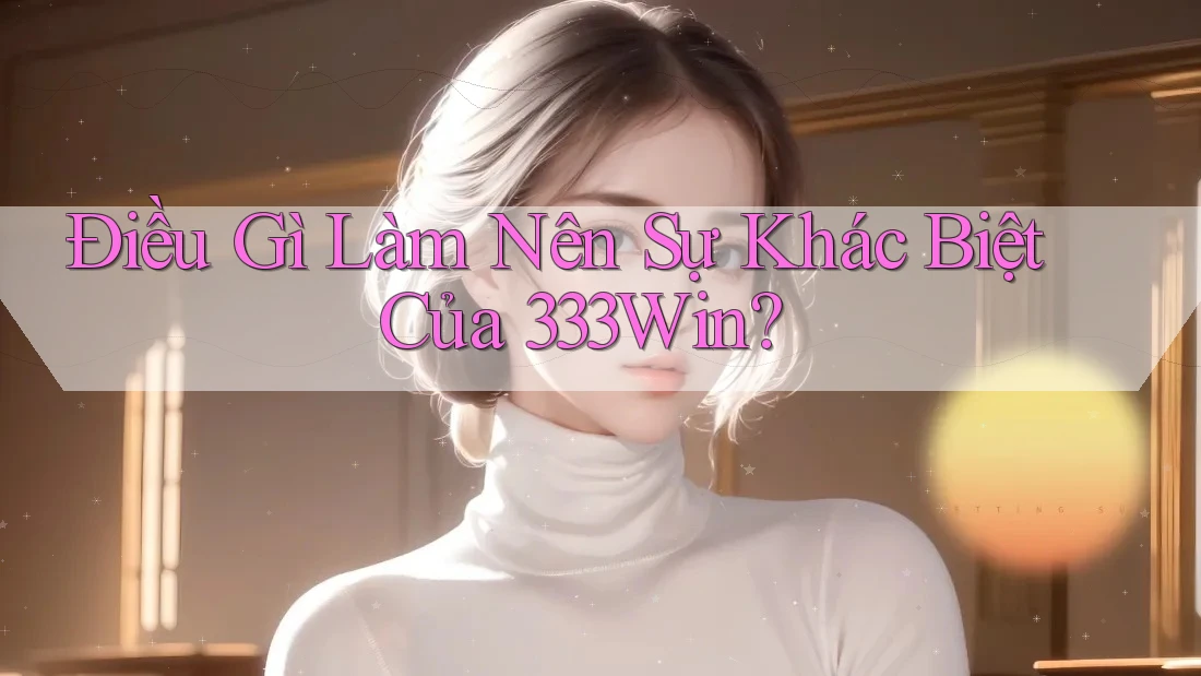 Điều Gì Làm Nên Sự Khác Biệt Của 333Win?