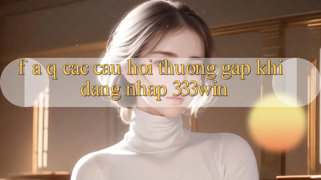 F. A. Q - Các Câu Hỏi Thường Gặp Khi Đăng Nhập 333win
