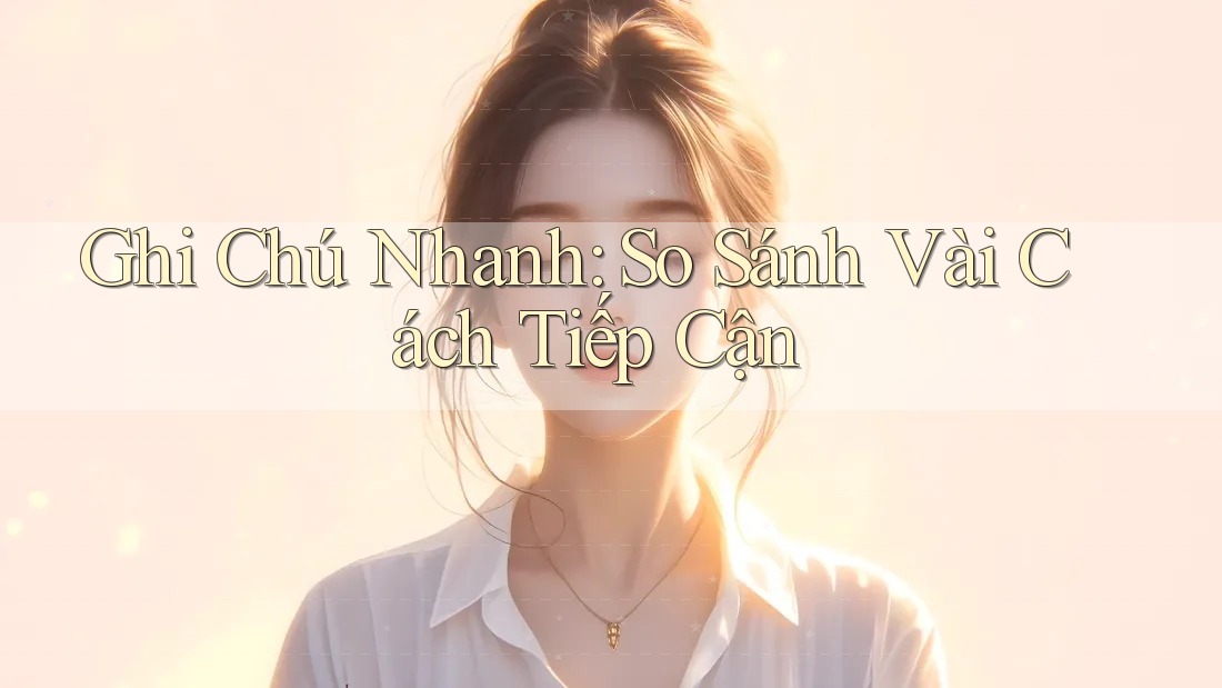 Ghi Chú Nhanh: So Sánh Vài Cách Tiếp Cận Ghi Chú Nhanh: So Sánh Vài Cách Tiếp Cận