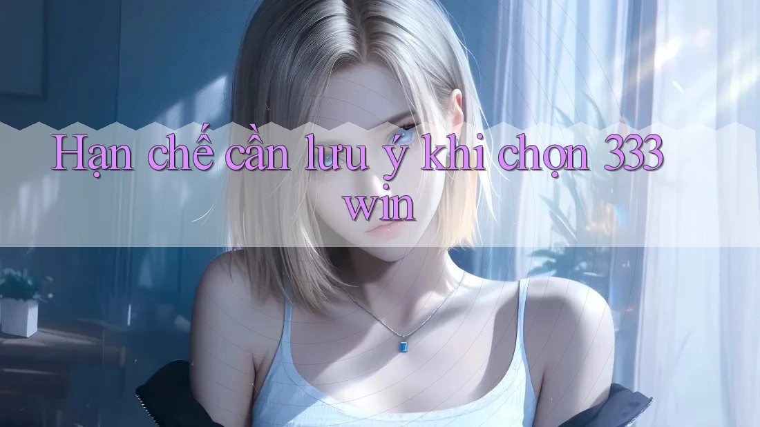 Hạn chế cần lưu ý khi chọn 333win